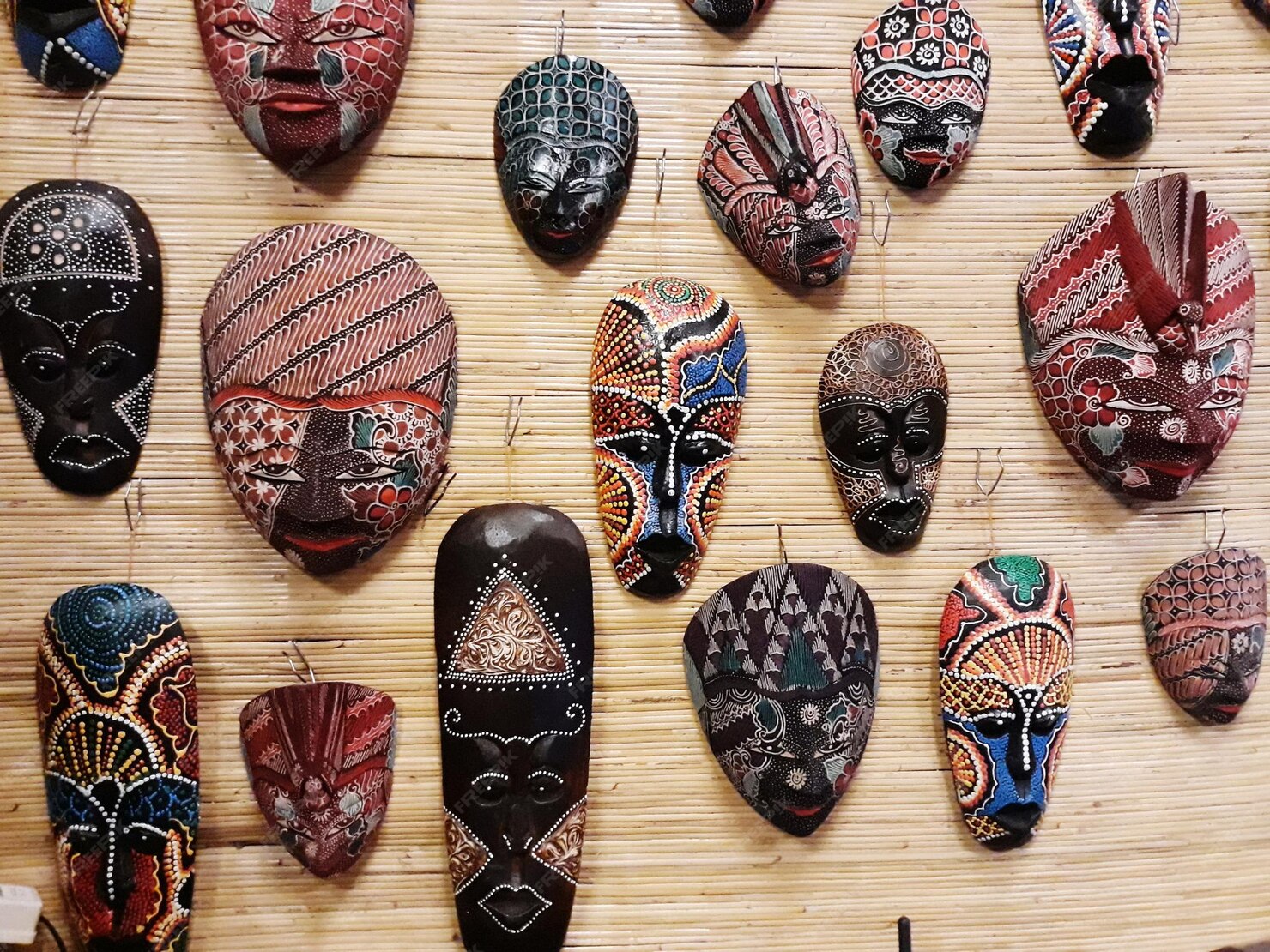 Vibrant artwork and textiles at the square